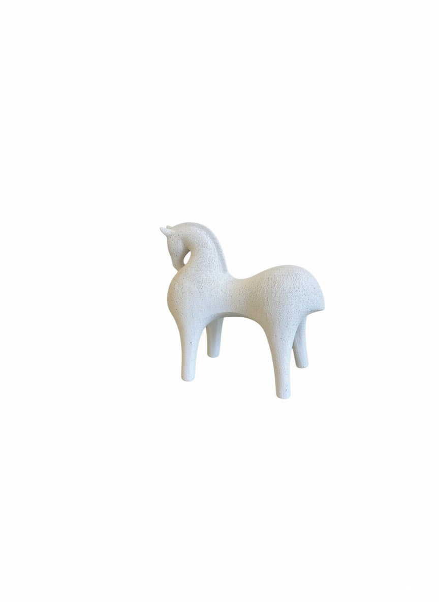 White Contemporary Horse Sculpture