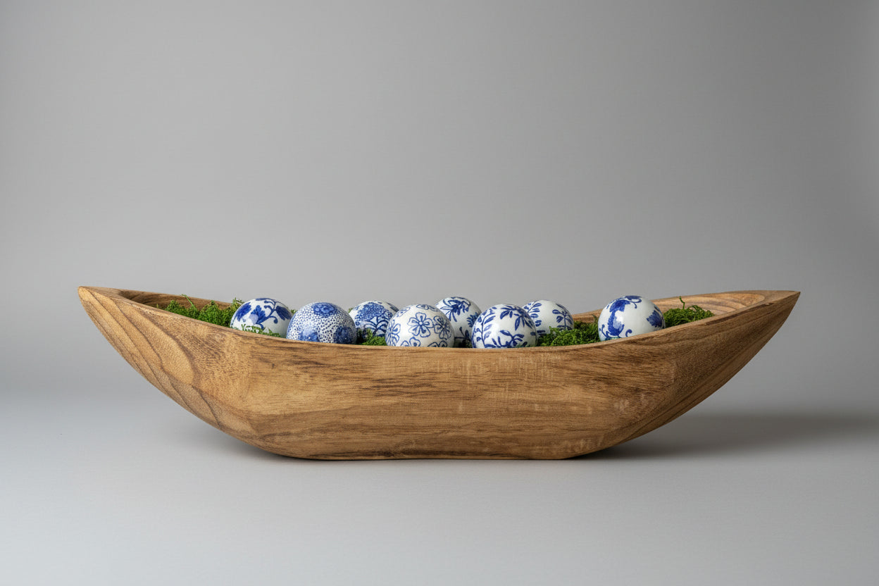 Carved Wood Boat