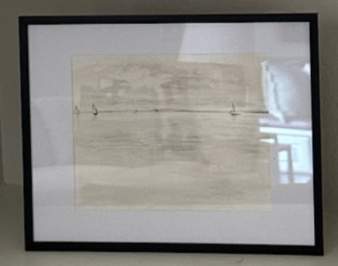 Sail Boat II Framed Art 11"x14"