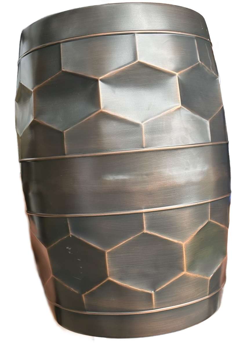 Brushed Brown Metal Accent Table