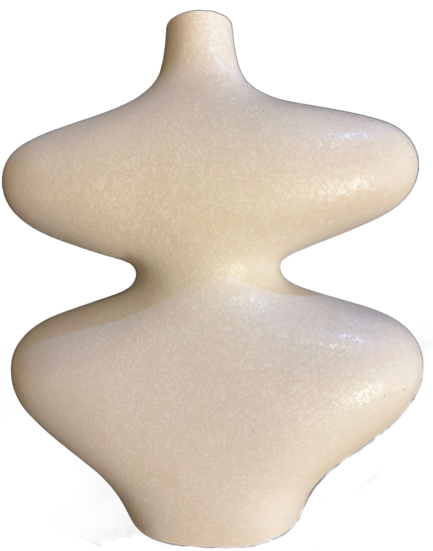 White Wavy Vase 9"