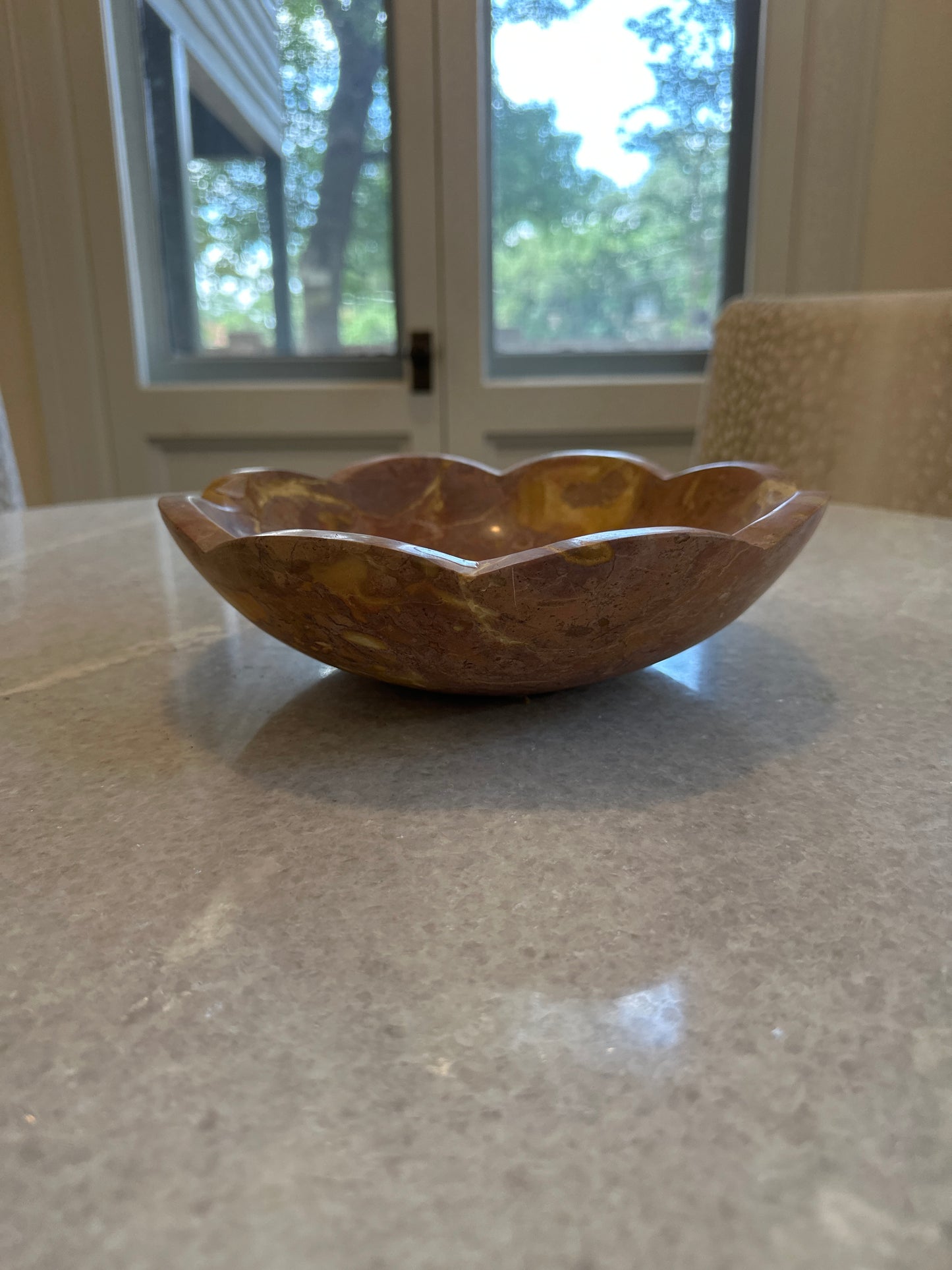 Scalloped Marble Bowl