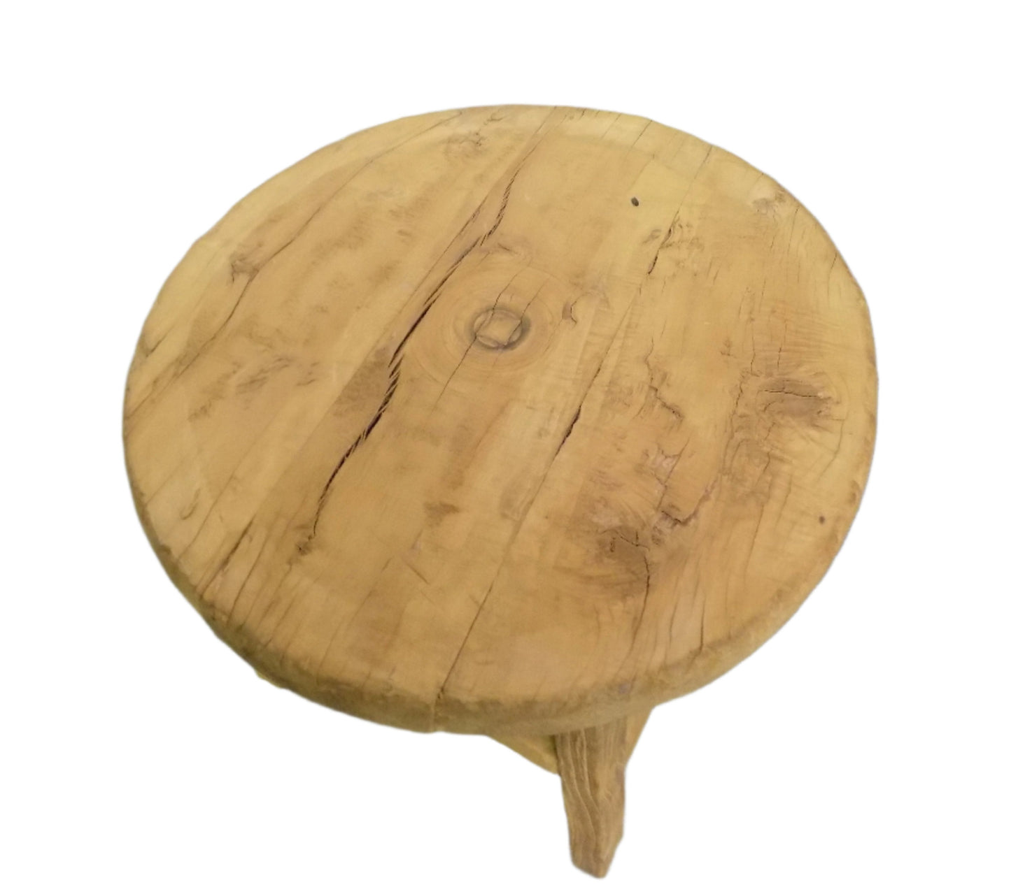 Distressed Round Side Table