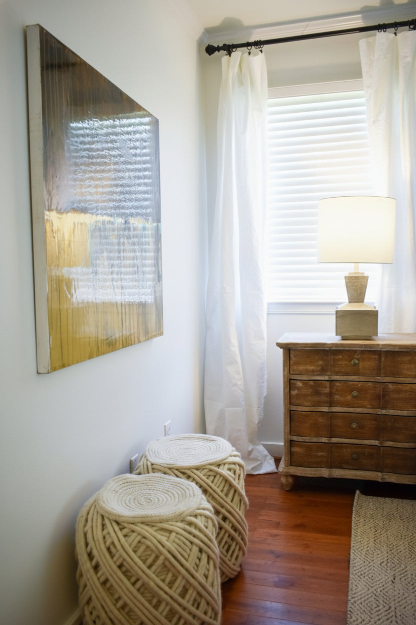 Whitecap Gray Scandinavia Guna Pouf