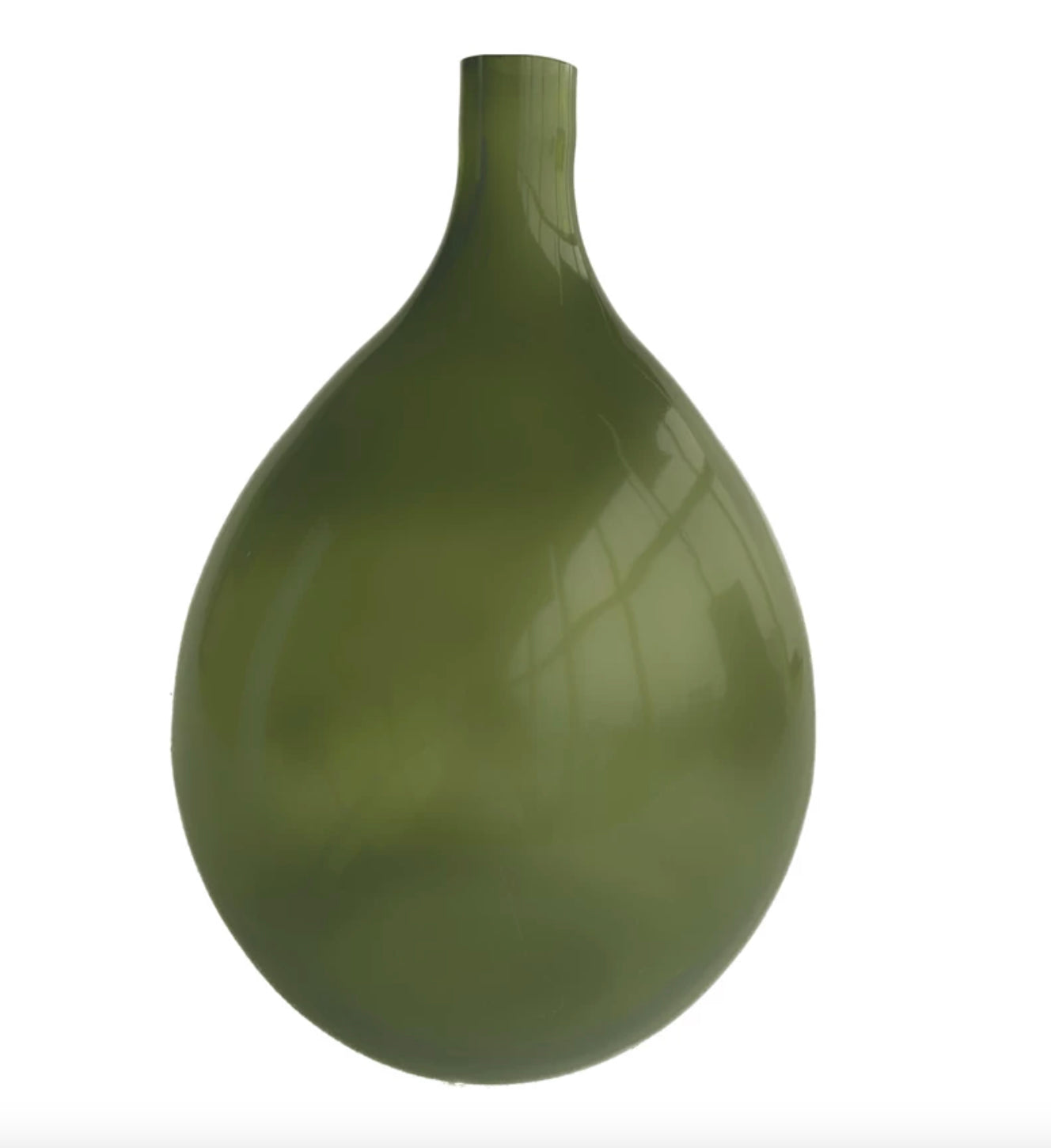 Glass Bottle Vase, Green