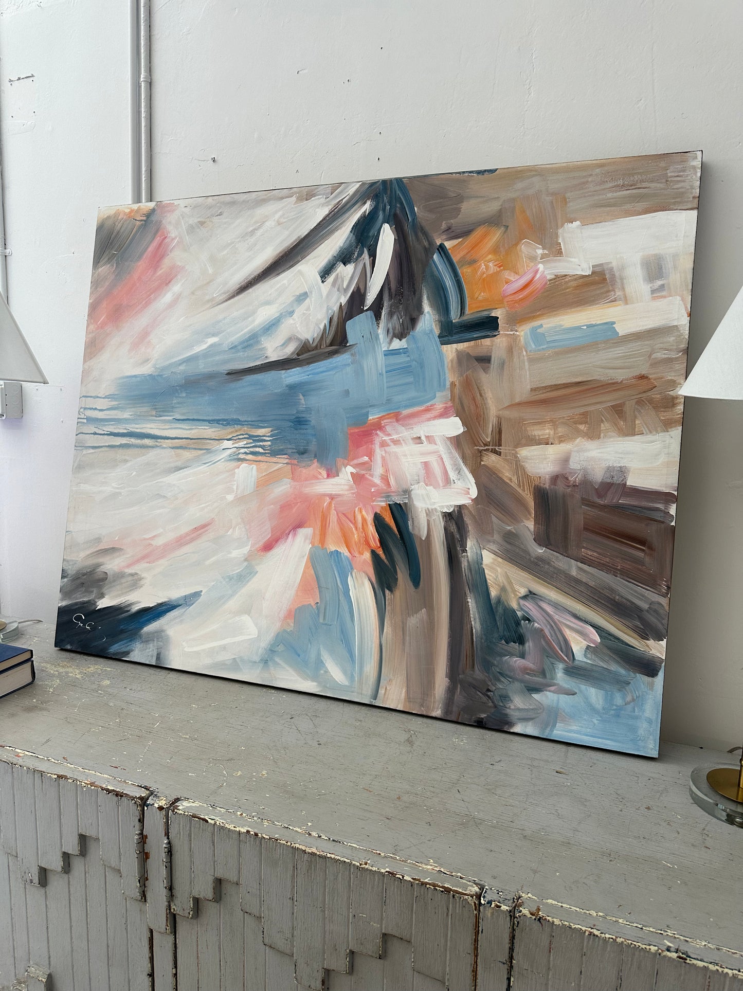 *CANDY STORE* Peach and Blue Expression Art