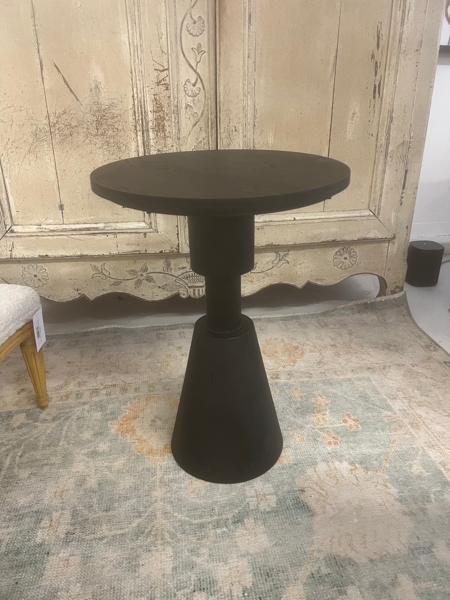 Bottom Heavy Black Accent Table