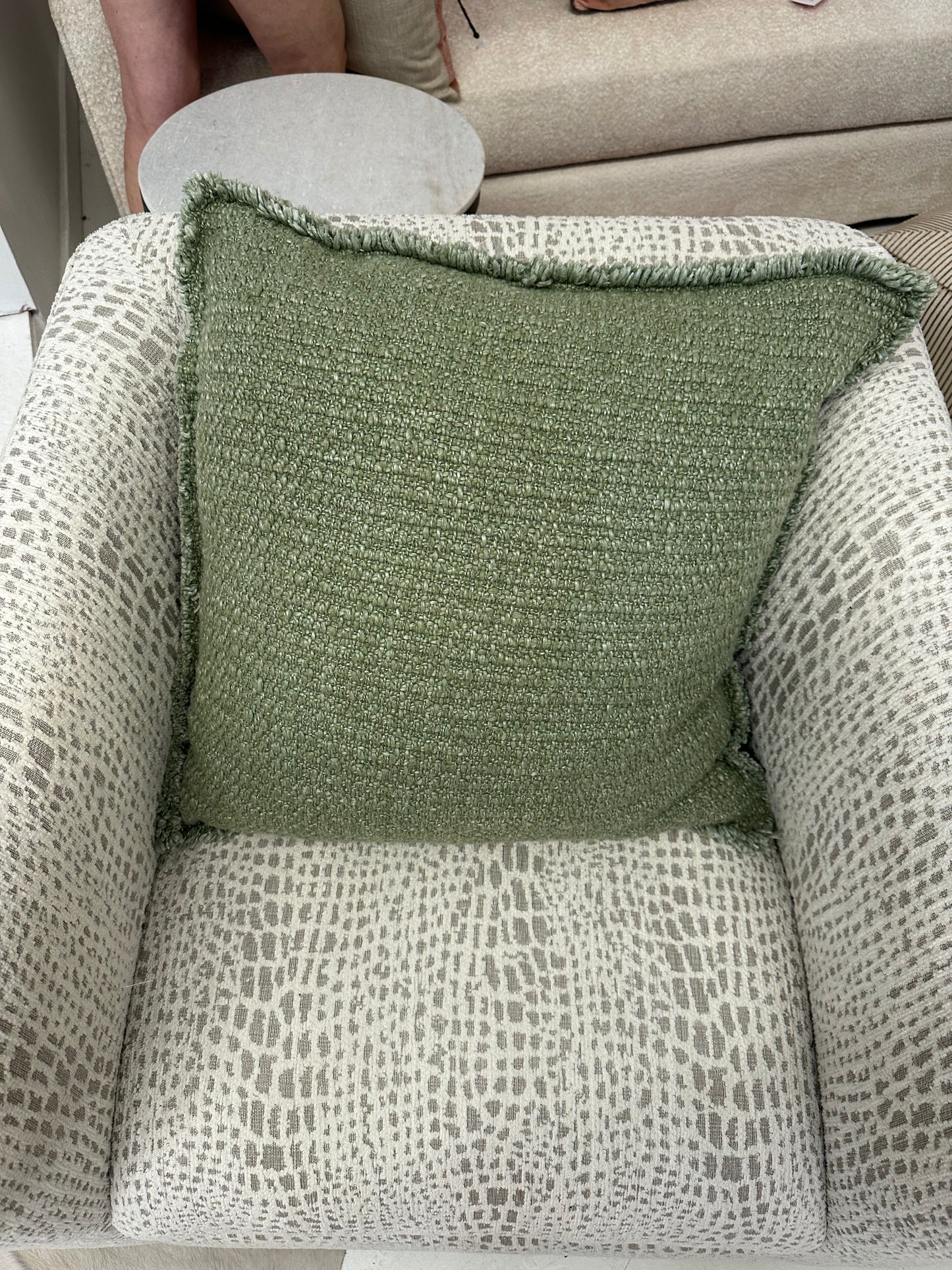 Green Knit Pillow