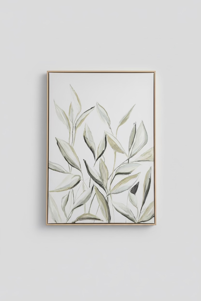 Green Botanical Leaves Art