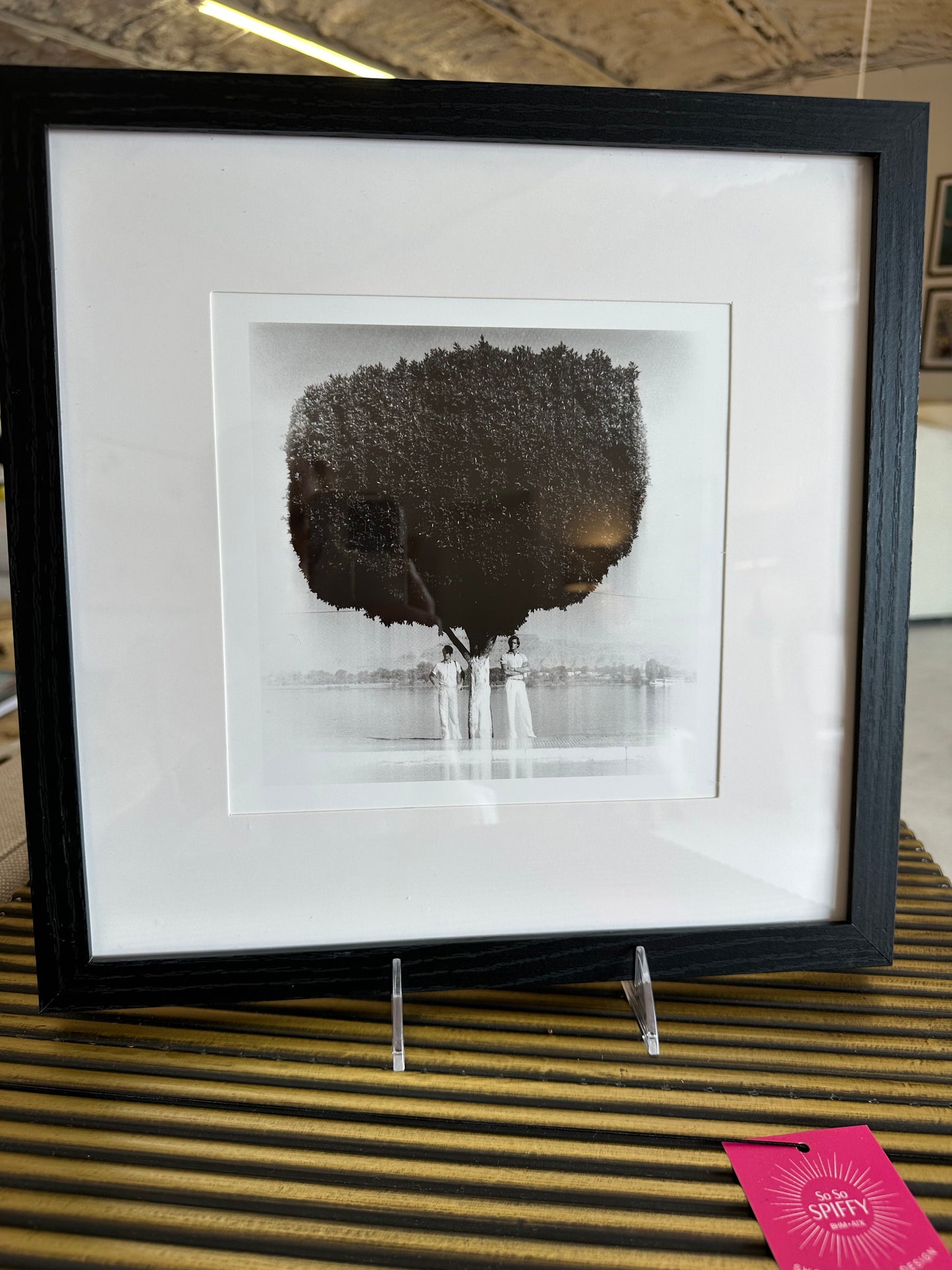 David Hockney "The Nile at Luxor" 13"x13" Art with Black Wood Frame