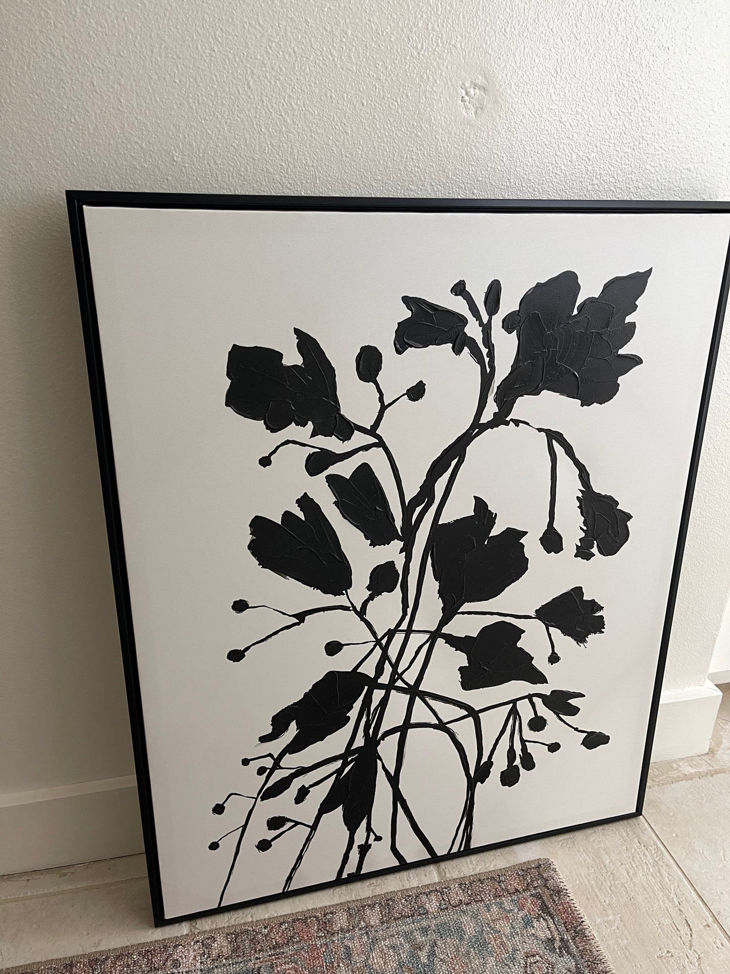 Black & White Floral Art