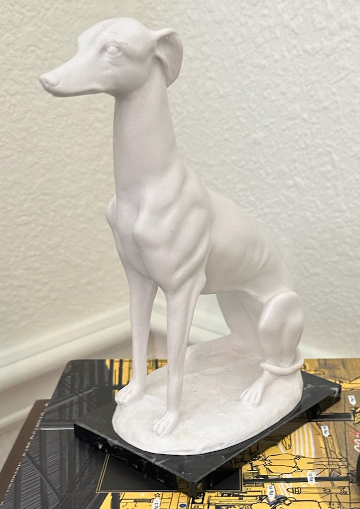 White Dog Statue