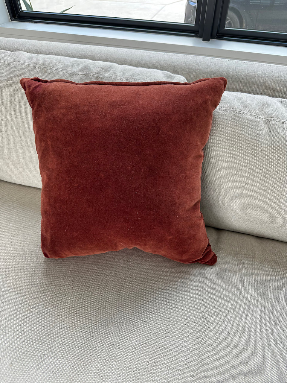 Red Velvet Square Pillow