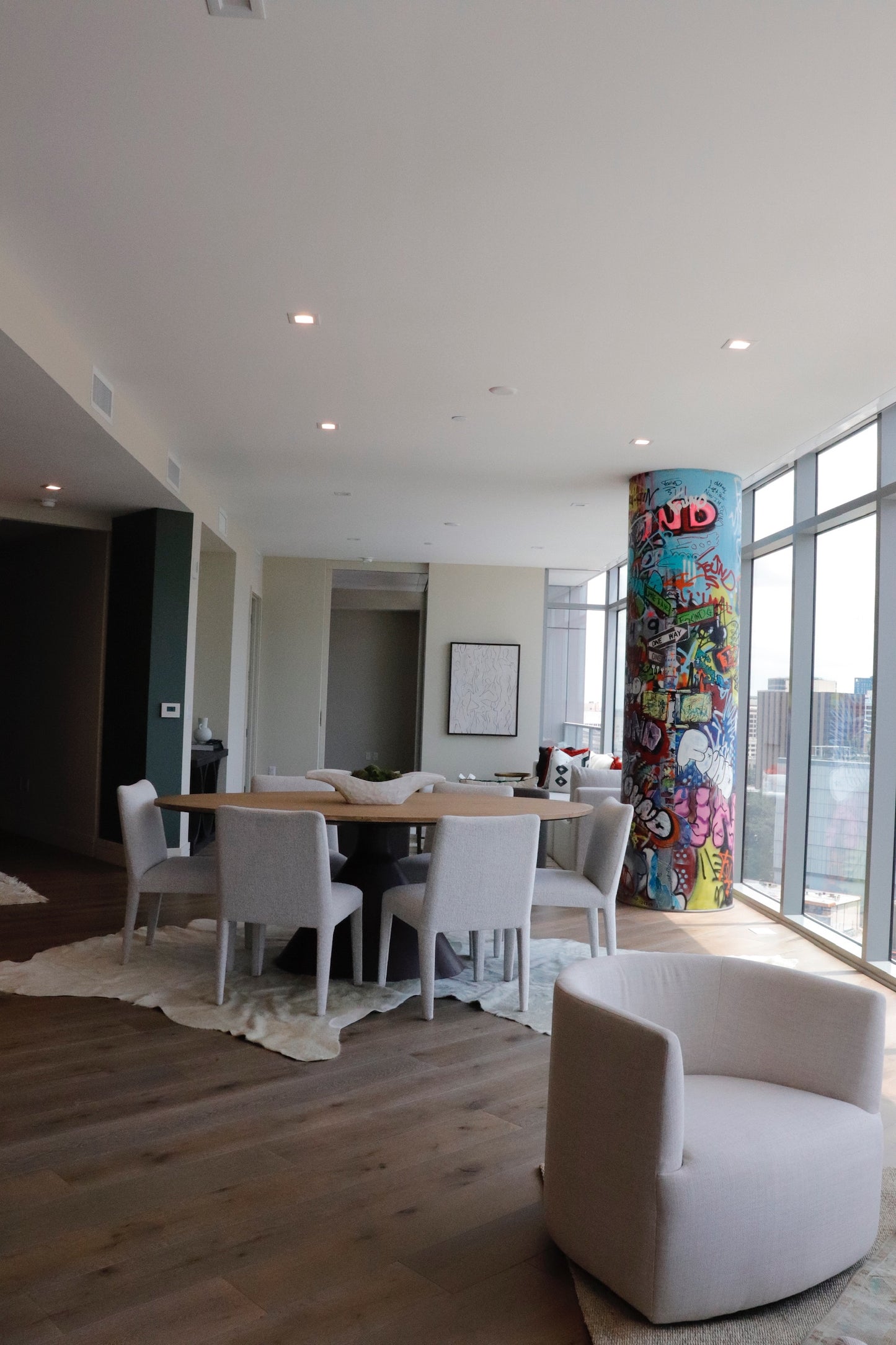 Bronx Oval Dining Table - Light Brushed Parawood 84"