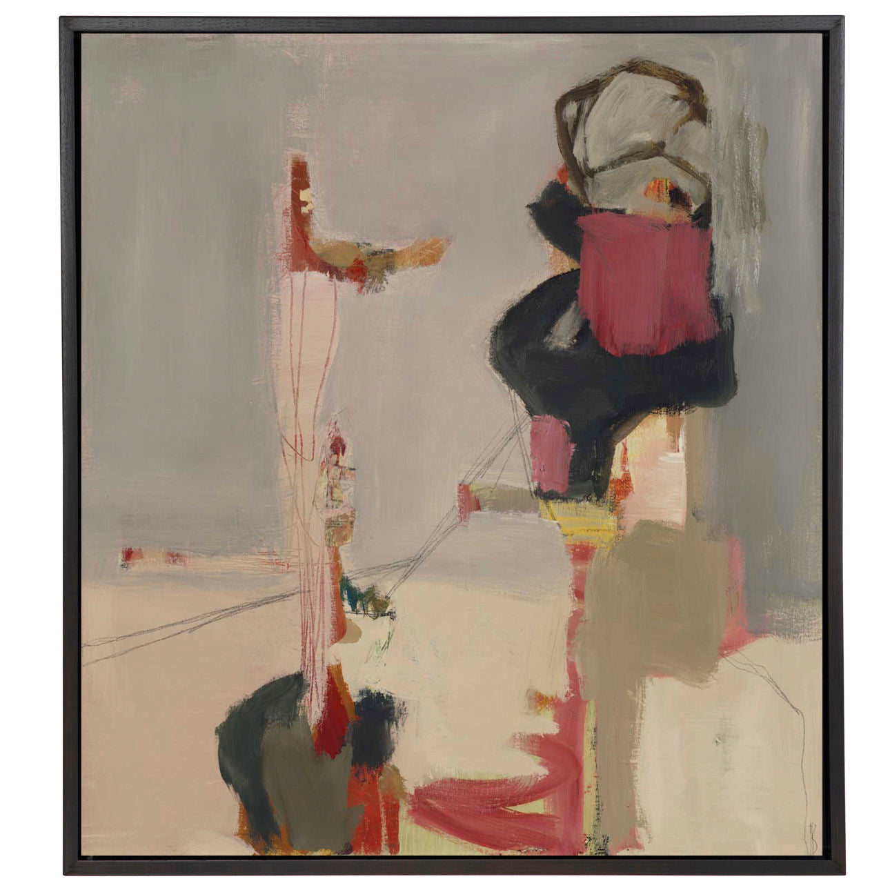 Reef Coral 54x60 Black Frame Art