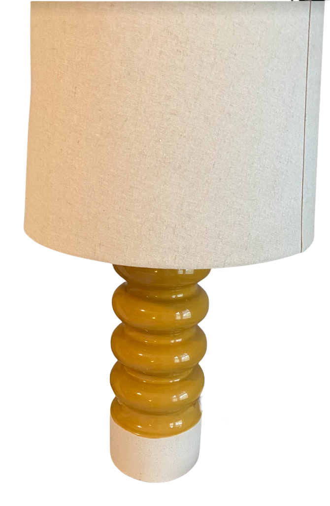 Ribbed Table Lamp (Yellow)