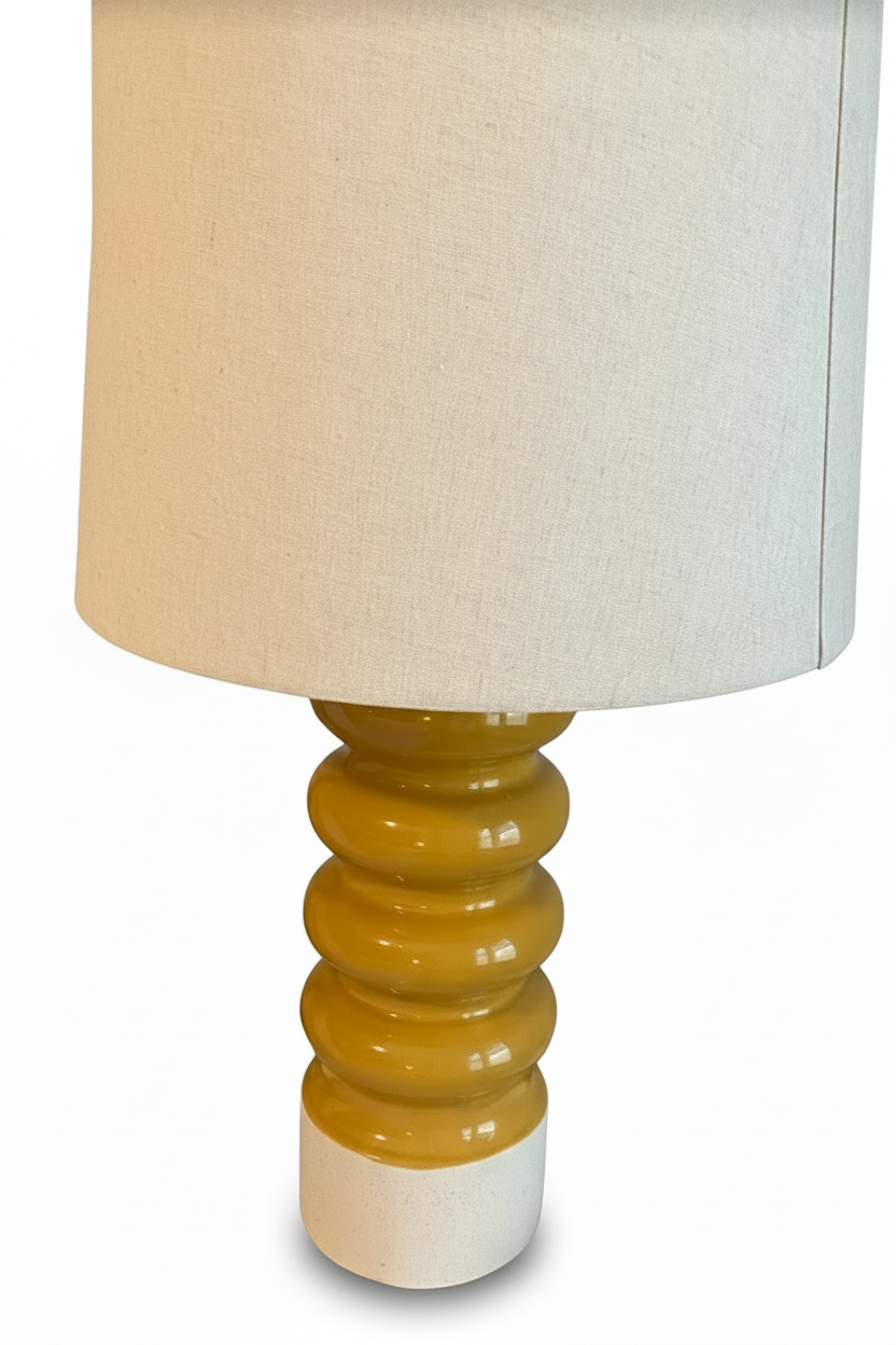 Ribbed Table Lamp (Yellow)
