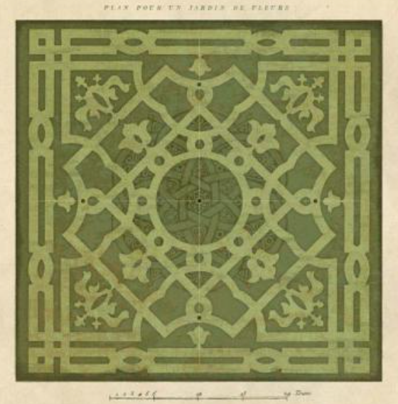 Garden Diagrams I Green Art 30"w x 30"h