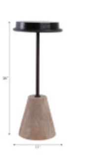 Nerine Pressed Glass Accent Table