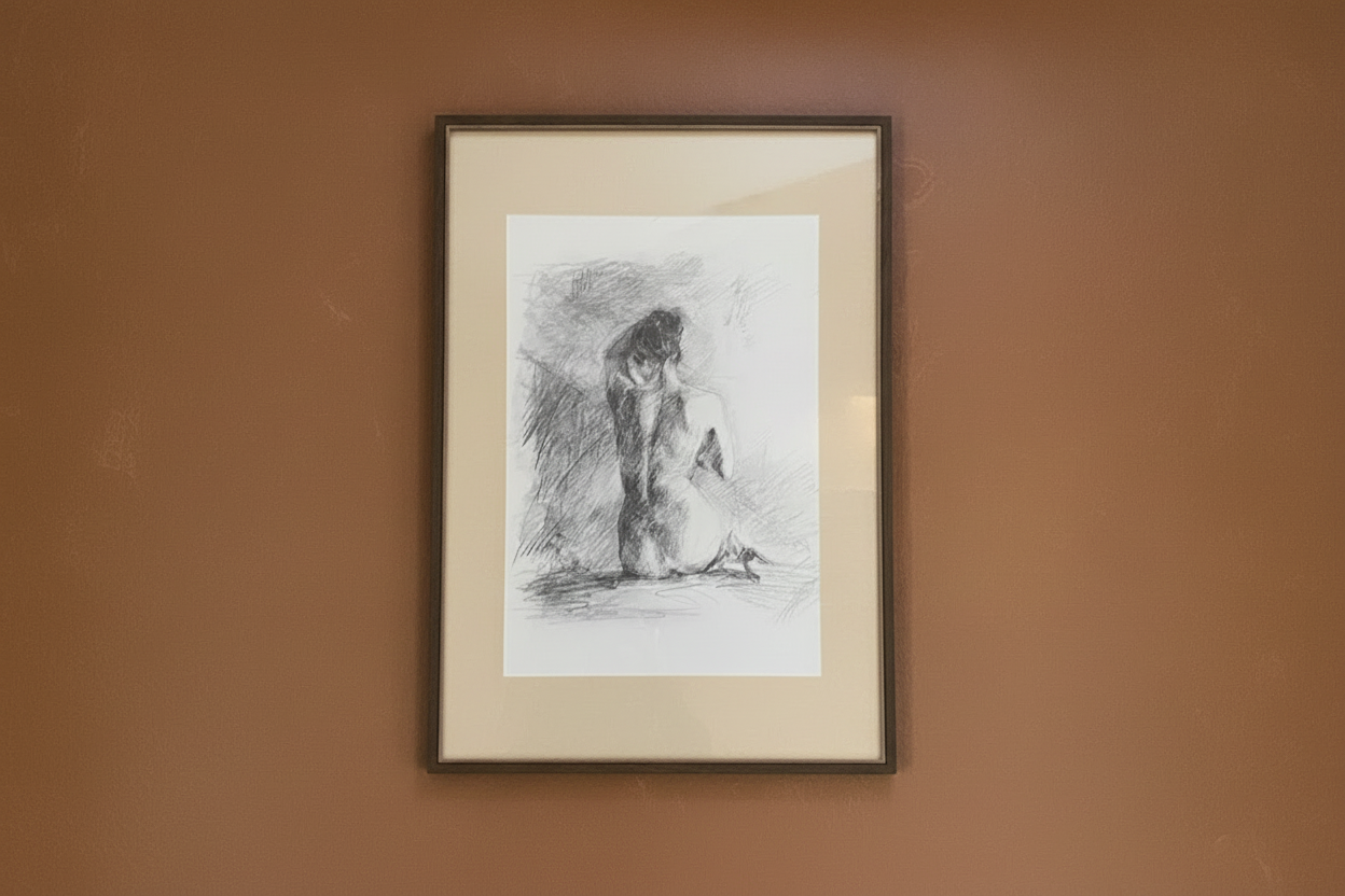 Figural Matted Sketch