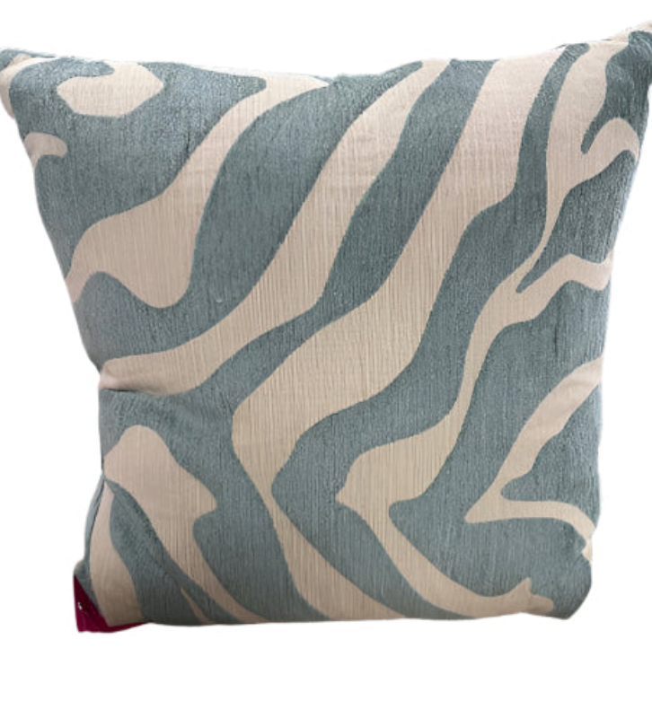 HB Turquoise Zebra Pillow