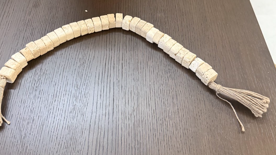 Tan Beaded Garland 26"