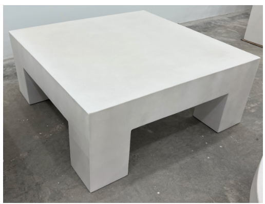 Waterfall White Outdoor Coffee Table