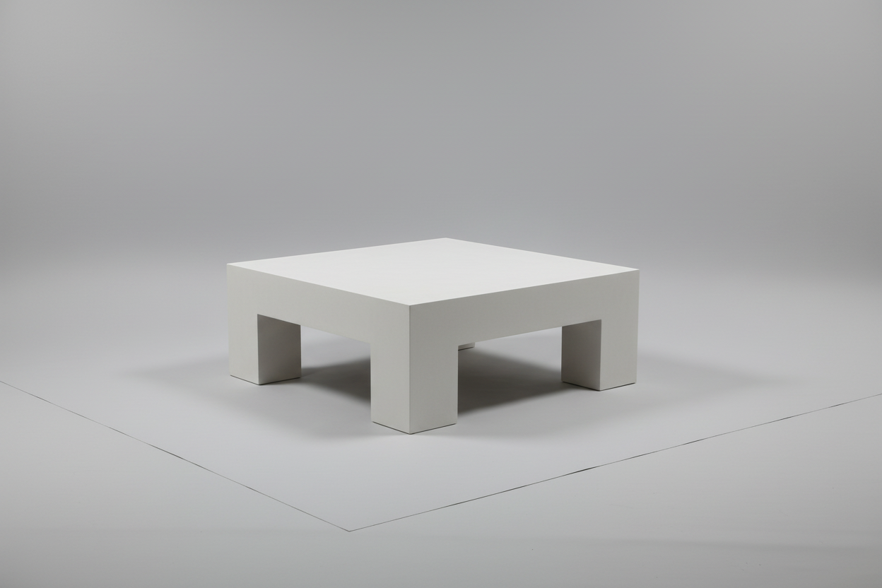 Waterfall White Outdoor Coffee Table