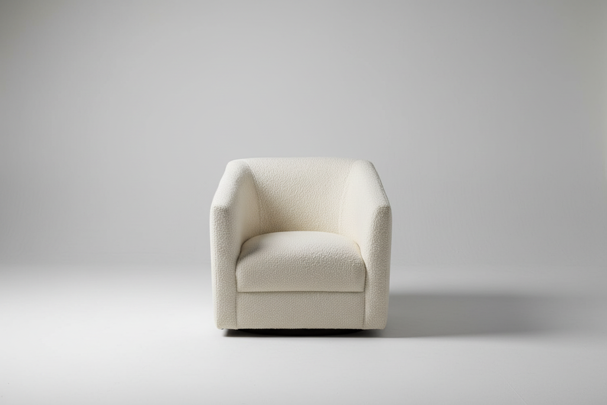 Swivel Chair Sheepskin Natural