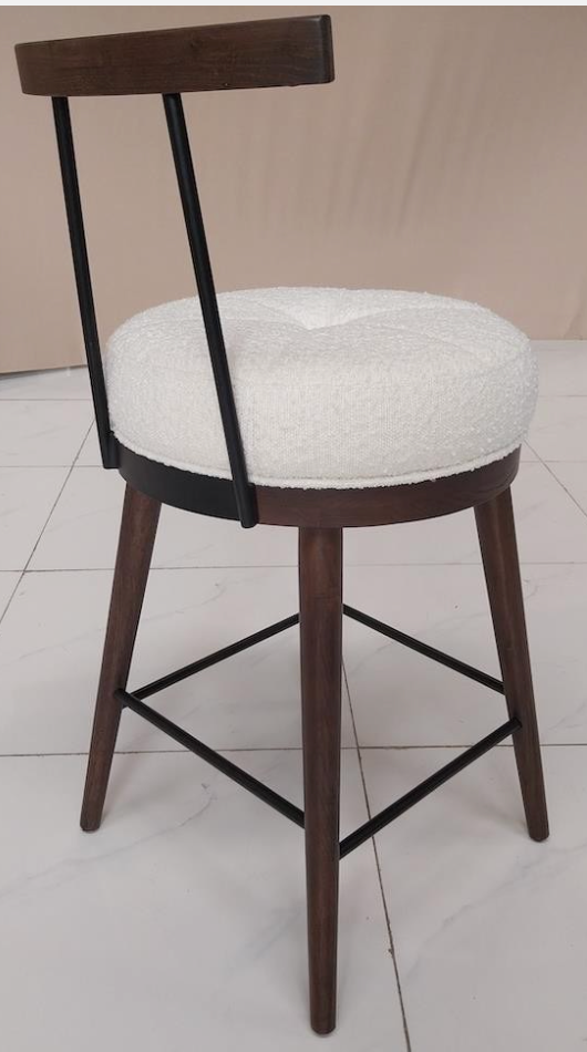 Ash Wood Black Barstool