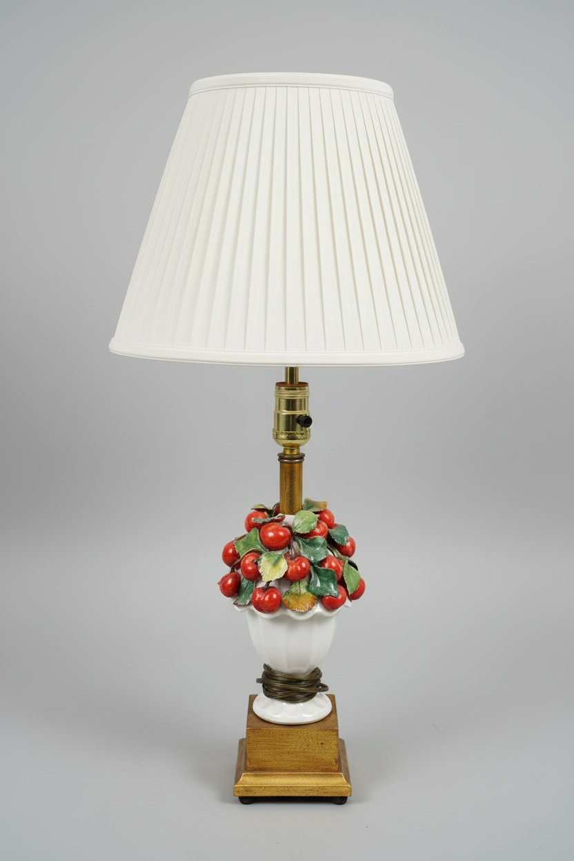 Vintage Ceramic Fruit Lamp