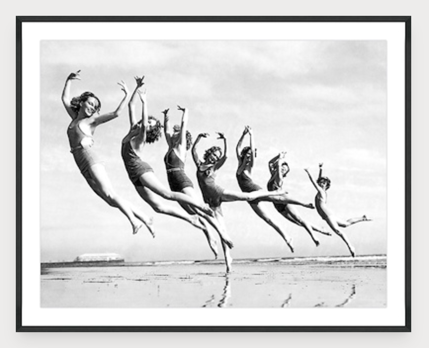 Graceful Line of Beach Dancers 38x30