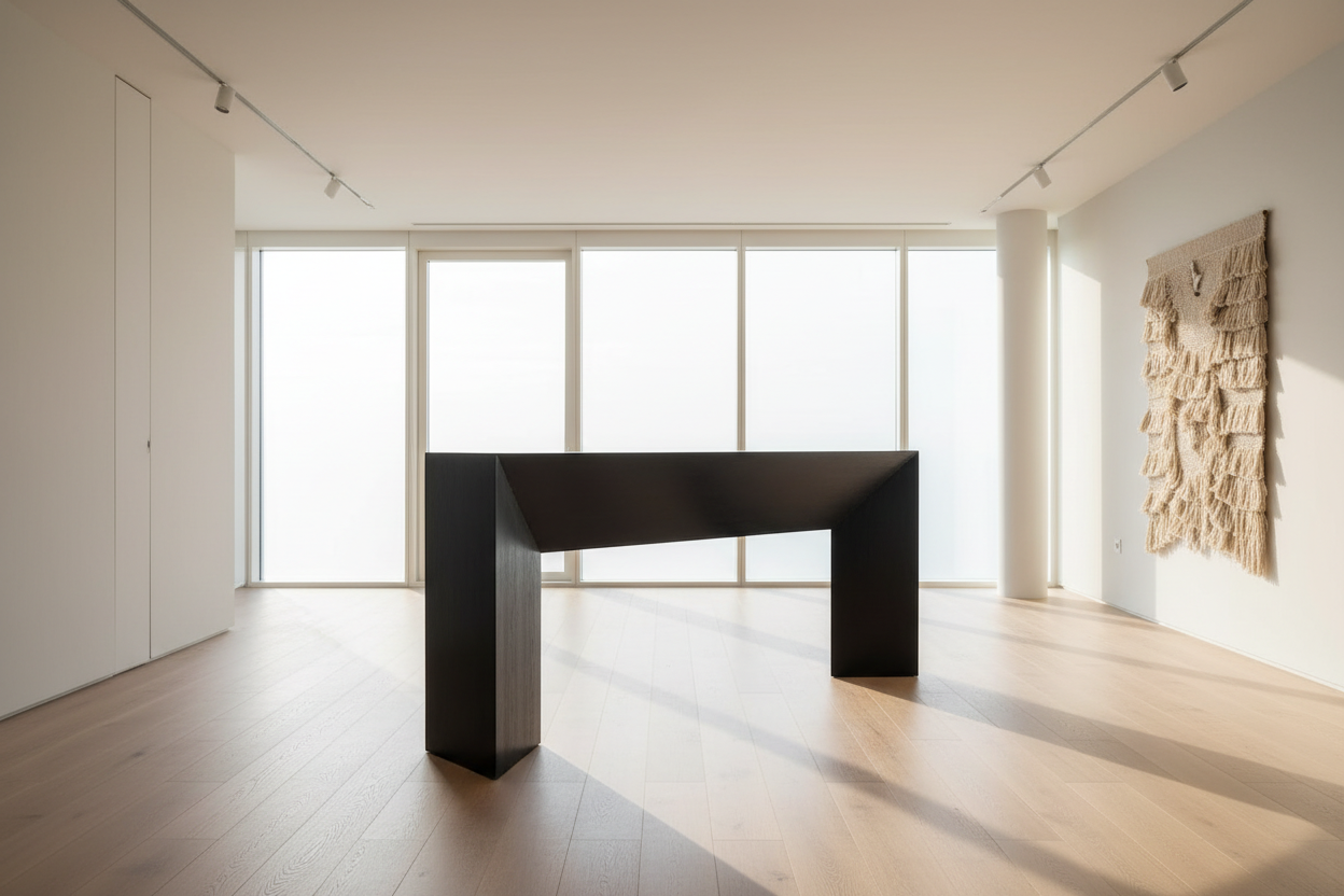 Black Angle Waterfall Console
