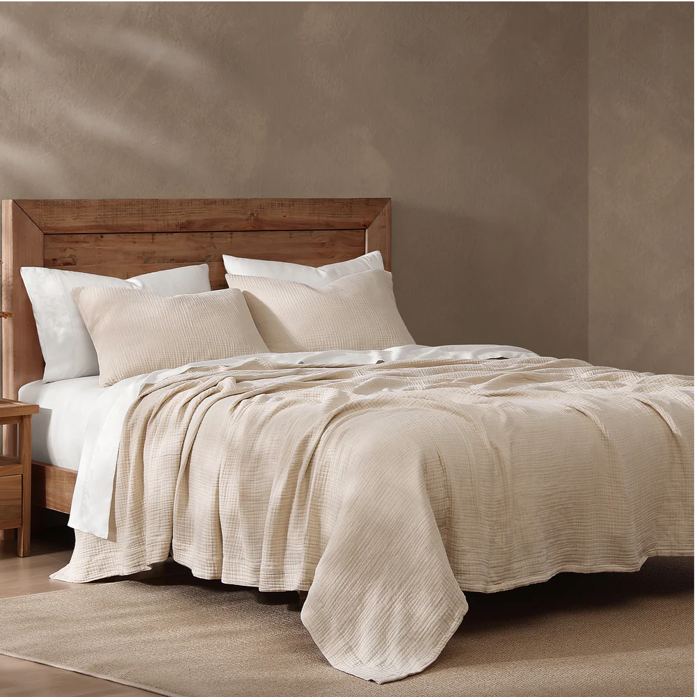 King Cotton Voile Blanket in Sable