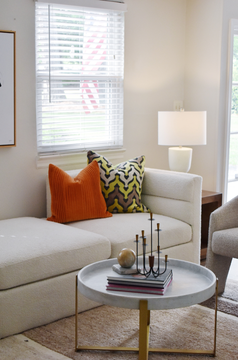 Modern Modular Sofa, Ivory KD 114"