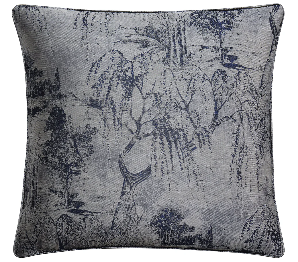 Pastoral Jacquard Euro Sham - Silver