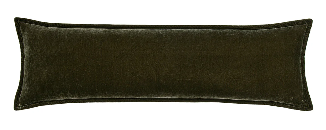 Stella Velvet Lumbar - Fern Green