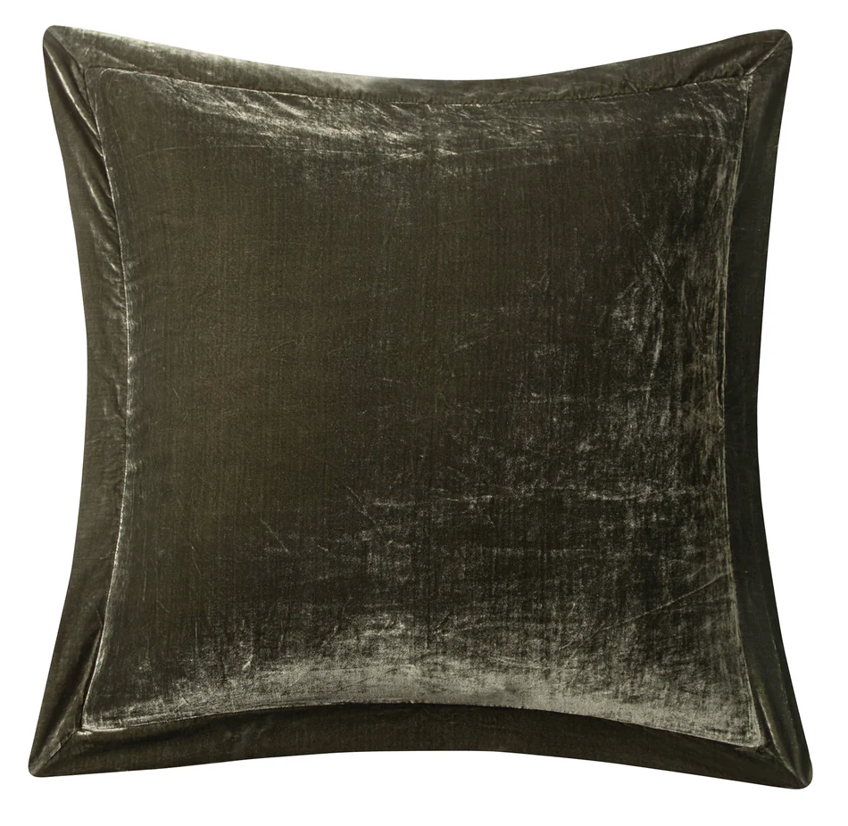 Stella Velvet Euro Sham - Fern Green