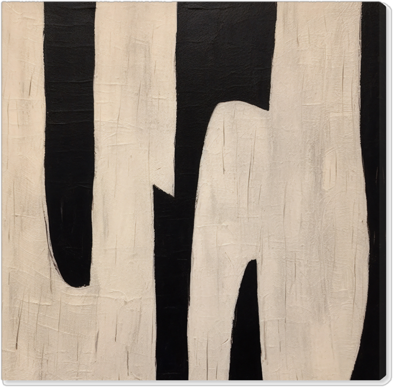 Abstract Natural Expresso Brown Canvas Art 30"x30"