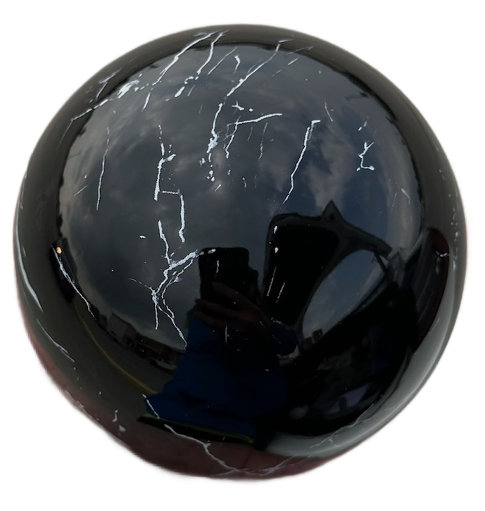 Black Marble Ball Decor