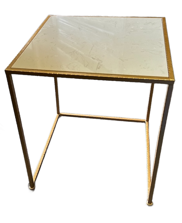 *Candy Store* Marble Top Gold Frame Nesting Table Small