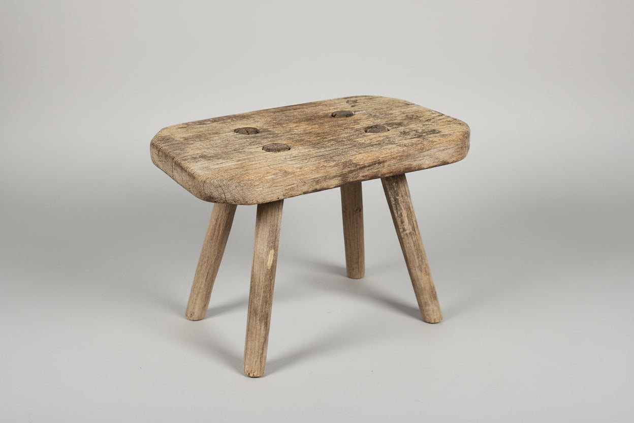 Short Brown Wee Stool