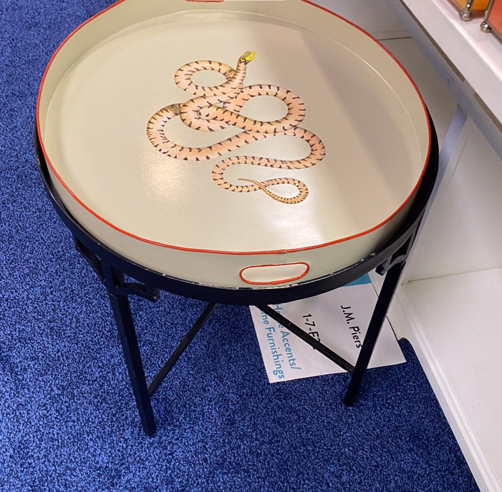 Tole Tray Snake Pink