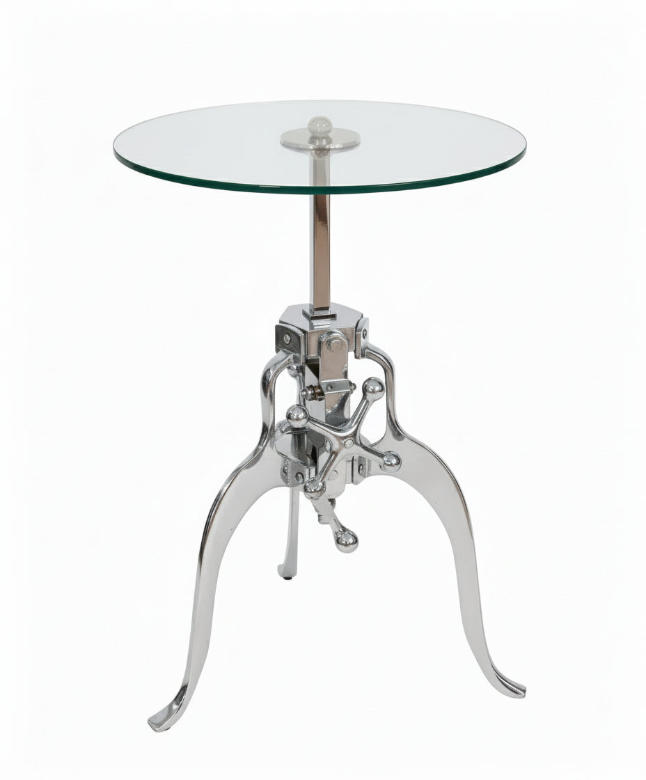 Cogsworth Chrome and Glass Cocktail Table