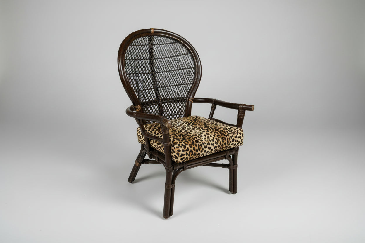 Vintage Cain Peacock Chair