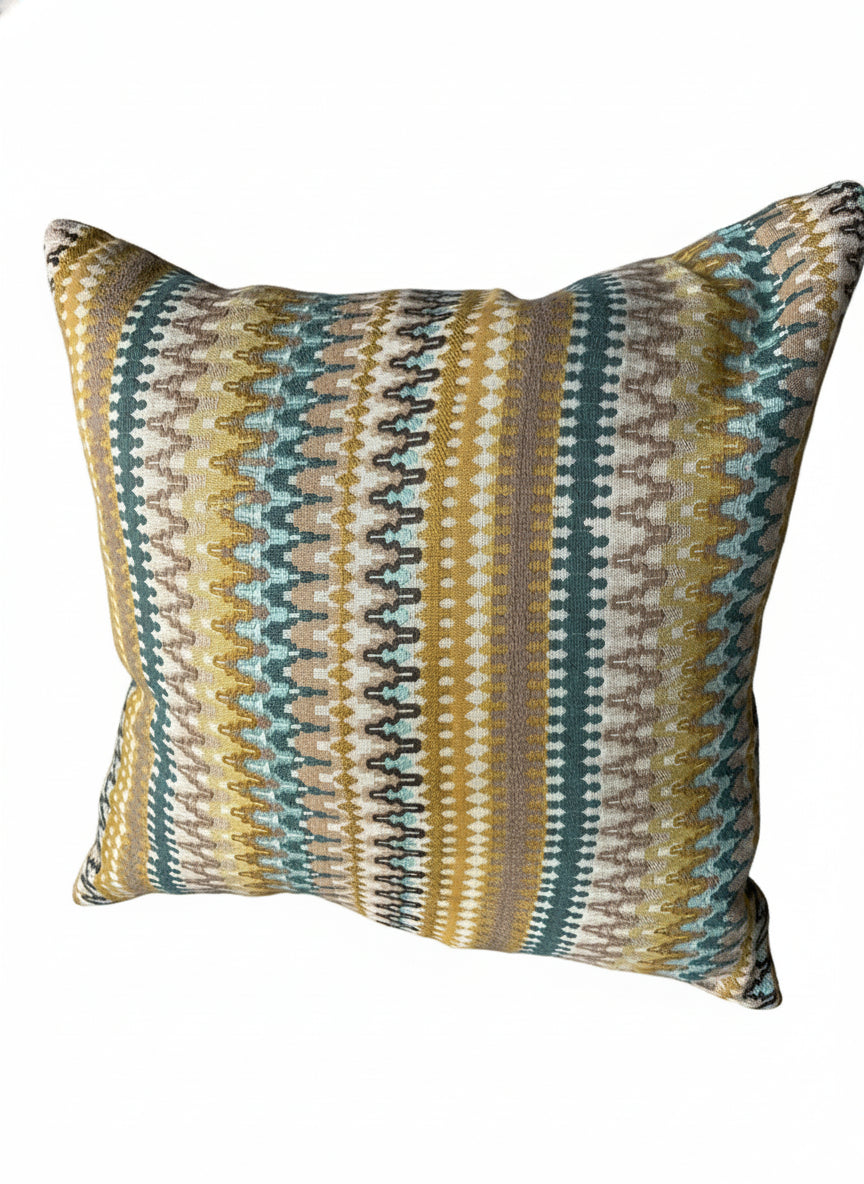 Yellow Multicolor Geo Pillow