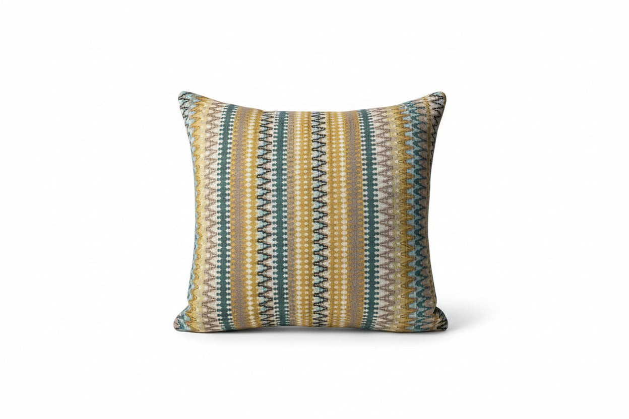 Yellow Multicolor Geo Pillow