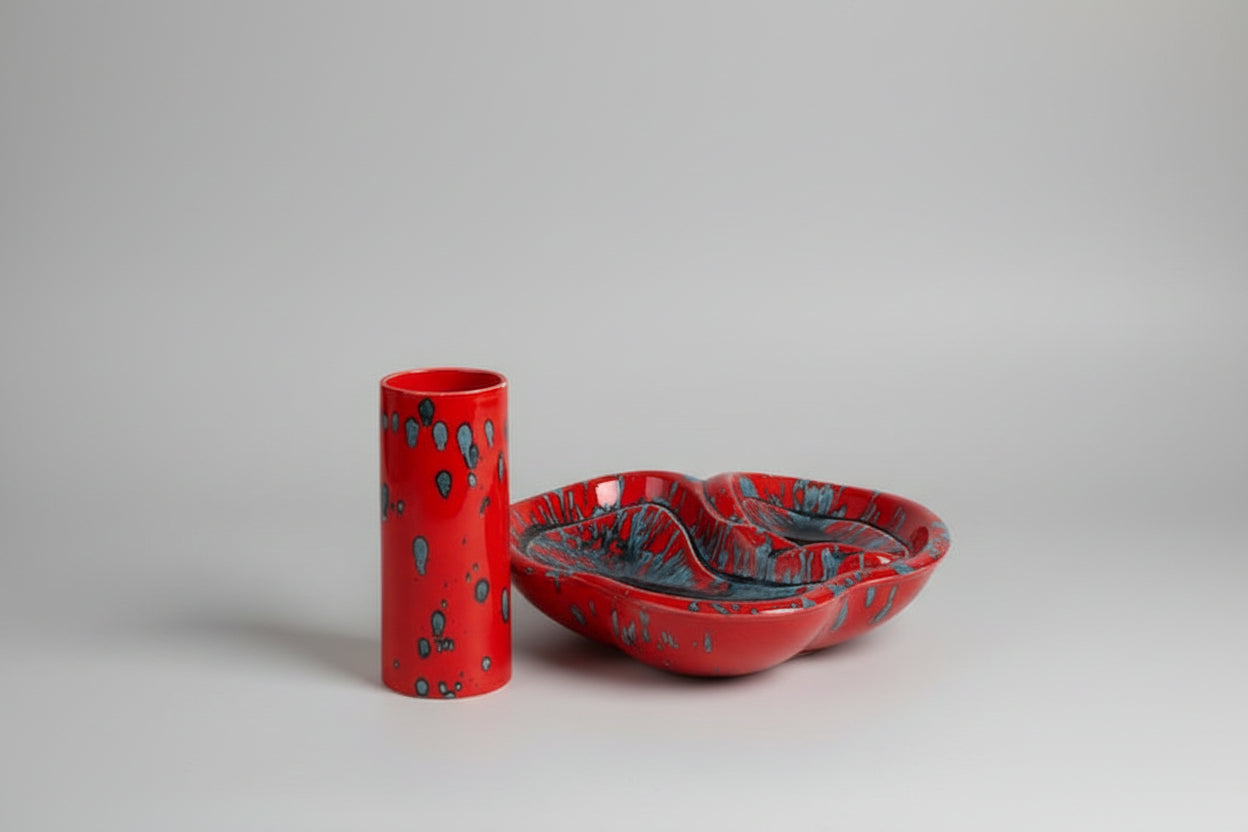 Red Vintage Vase