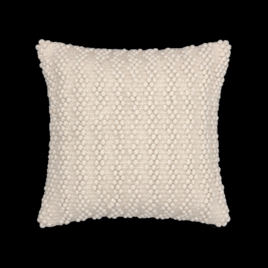 Turkish Pillow Cream Nubby Pillow