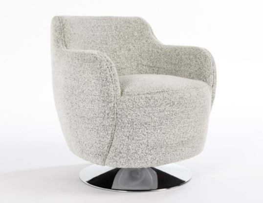 Leslie Swivel Accent Chair Gray
